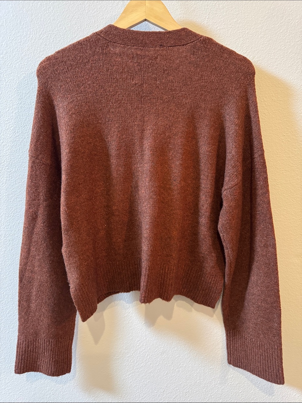NWT Small Abercrombie & Fitch Women's Rust Cardigan with Front Pockets! - Picture 8 of 10